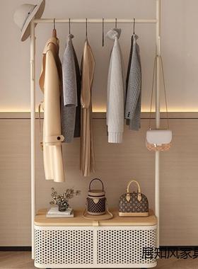 新卧室落地挂衣架床35211边晚体放衣服衣帽架床头款上柜一立式家