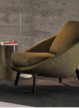 设计师单人椅意式轻酒客房沙奢495发计椅懒人休店闲椅客厅设师老