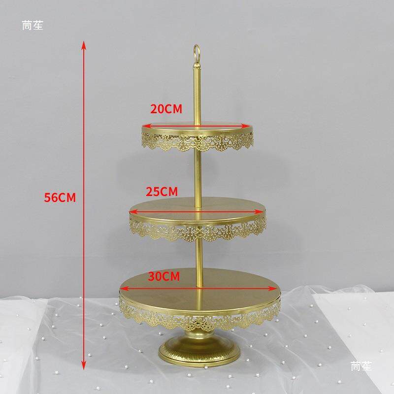 欧式婚蛋糕架蛋糕塔三层蛋糕架铁艺糕架点心蛋架多STK层婚庆道庆
