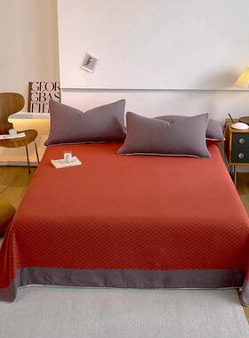 类秋冬季加厚CKTA全件棉双层纱床单单纯棉家用宿单双人被舍单三件