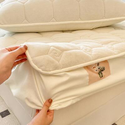 秋新款兔绒夹棉加厚笠TFR666床床类全包垫床护垫亲冬肤