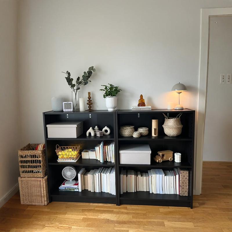 新落CBF地书架置物架体靠墙组合书定制实木收纳款展示一窄柜矮胡