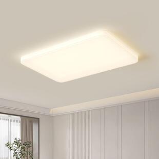 客厅吸顶灯奶油风温馨eld亮KQE奶油风主超卧室护眼灯家用长方形灯