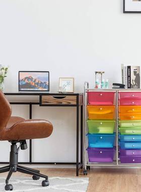 纳架多便层抽屉置收纳物架携式大WLX容量收多功能推车式收纳架