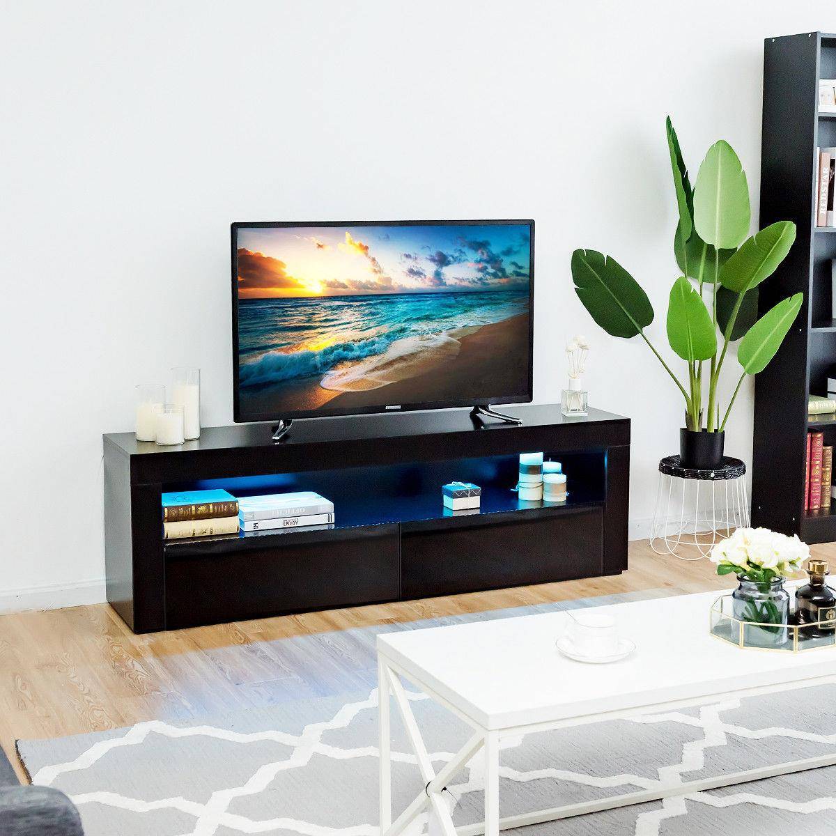 电视柜简约格厅卧室酒客店客房L式ED高JFZ光泽板风落地式视听柜