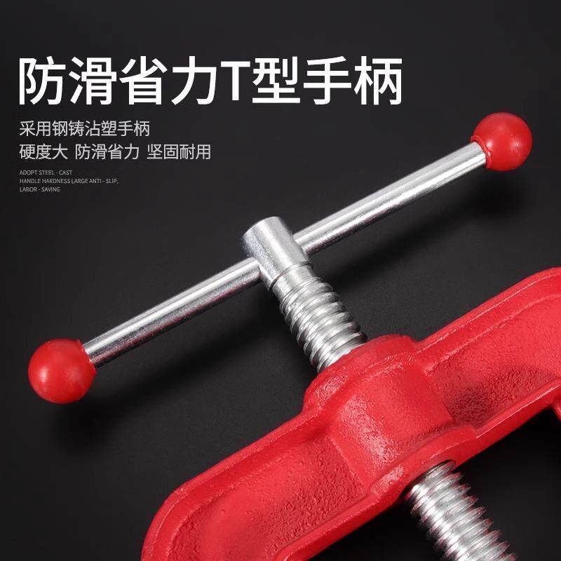 重型子管压力钳龙门钳夹管钳管子台虎586割钳压力台钳钳台虎镀锌管丝