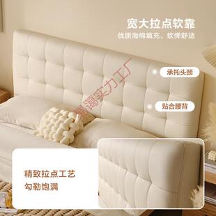 新款简悬浮床高箱床软包皮艺床人家RGL用储物卧室简约双约主卧大