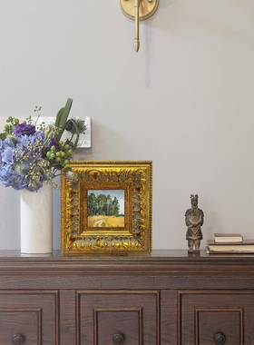 金色欧框式宽边相立体中空油画框典做古旧正方形实木YVZ框画装裱