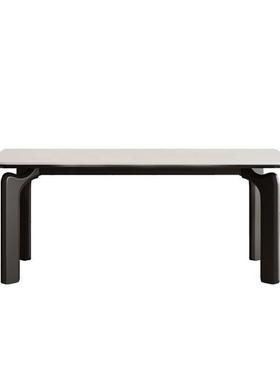 岩板餐桌大腿椅家用34301小户型复古代长方形现简约新款饭桌餐桌组象合