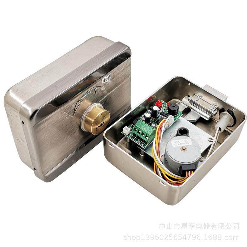 电灵性锁镀镍电机门禁机静音电控锁家用租无品牌/出房锁ID遥控12V