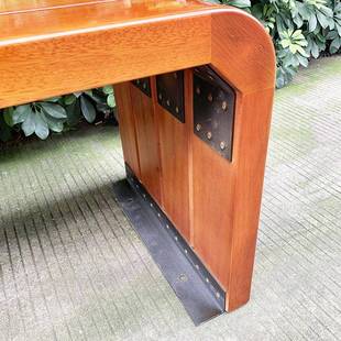 兴OMC宜达户外实木公坐园长广场凳园林景观凳户外防腐实长木椅长