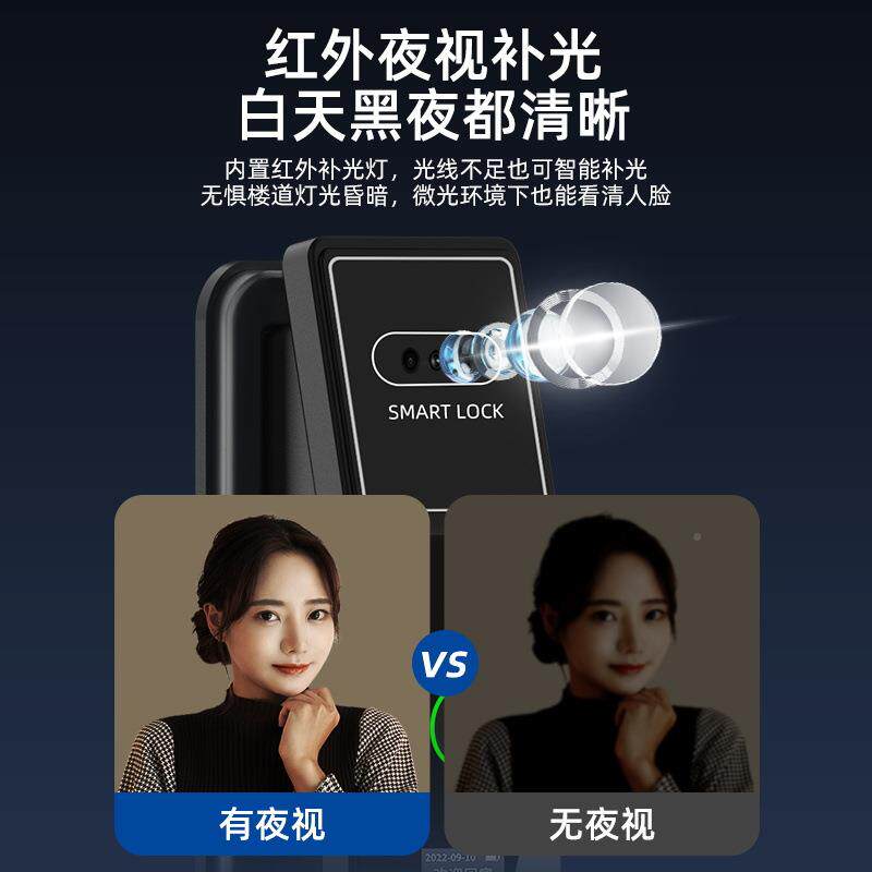 纹锁密码锁家用门PFD锁防盗高门自端全动智能锁入户指门包安装大