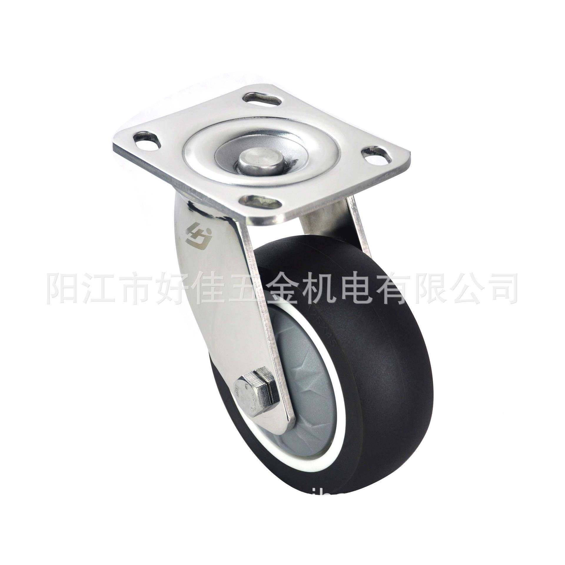 源头厂直供MMJ52重型304全向不锈钢静X音TP工R万脚轮