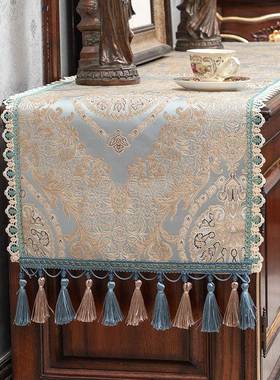 欧式桌旗长条RPZ桌家餐桌民宿用防布尘耐脏盖装饰布置布酒店床旗