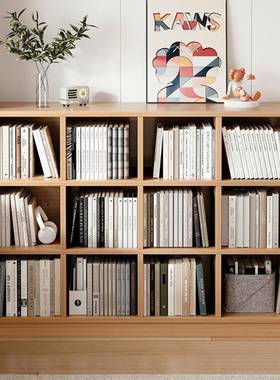 储易色书架置物架落地物格子VYW柜客厅实木小书本收纳阅简读架矮