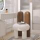 奶油风设师计餐椅现简约化妆椅创意代ASA化妆凳服装 兔店耳朵沙发