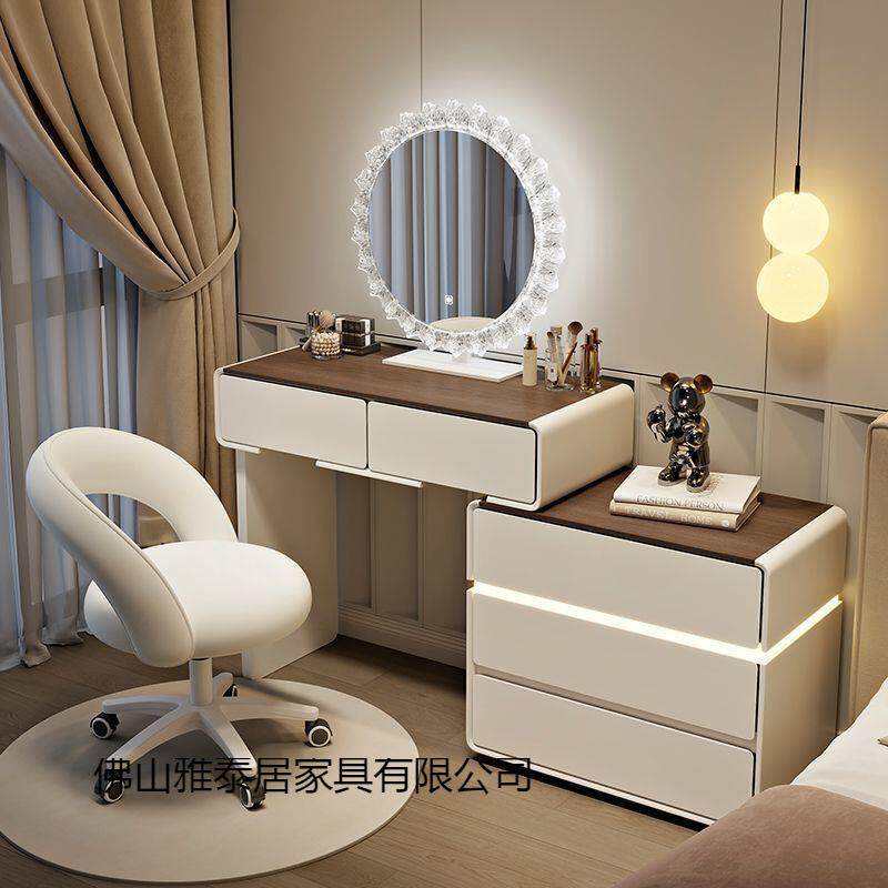 新约款实木踢脚线梳妆台现代简奶油风化小无品牌/户型妆卧室床头