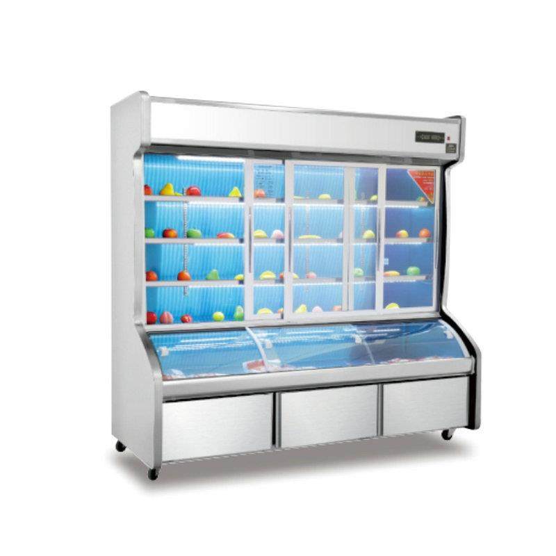 冰莞三温四雪阶梯展示柜冰台商用熟食凉菜点无品牌/菜柜烧冷藏保