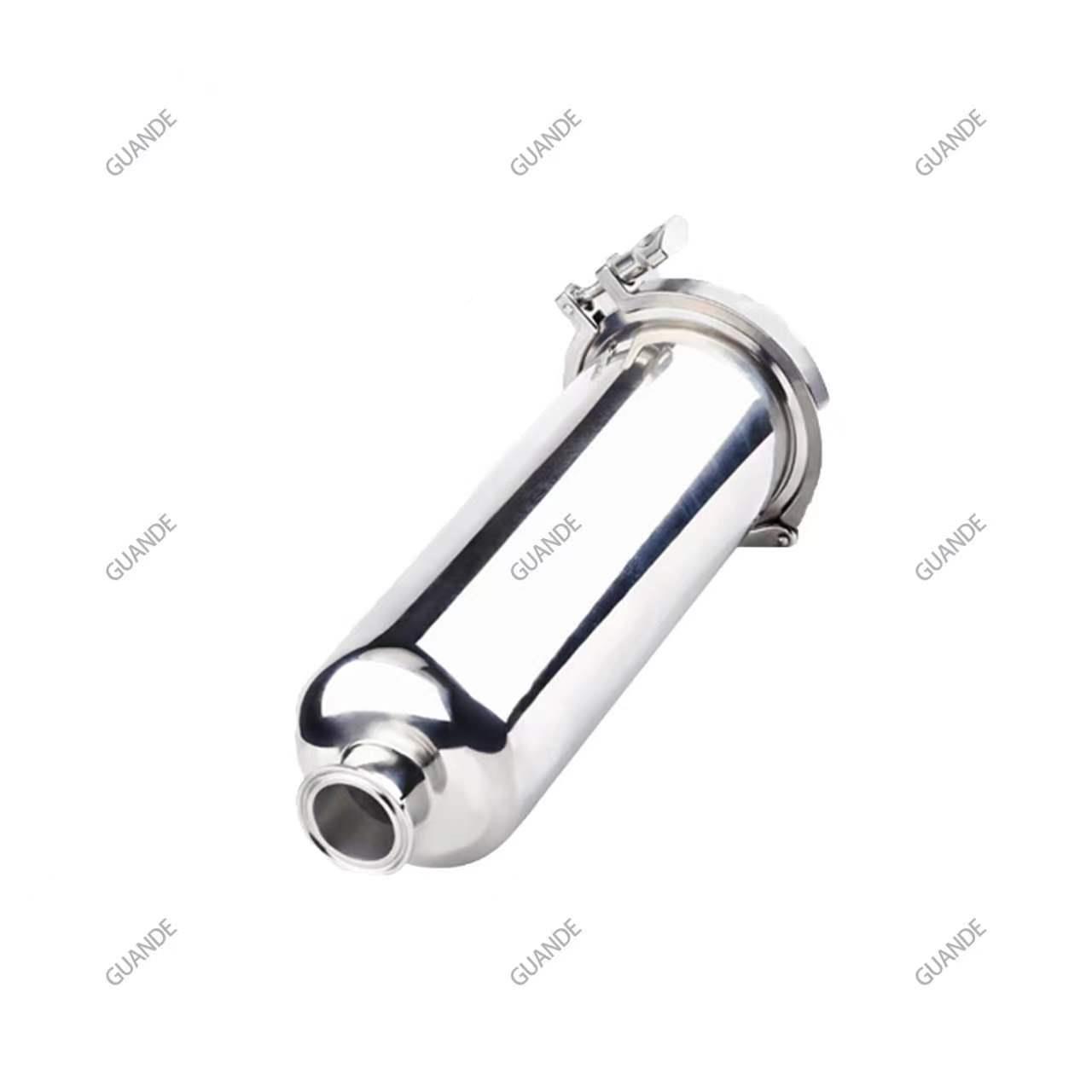 不锈钢304管道QHD滤器器过自来水卡箍式直通卫生级滤快装过式DN50