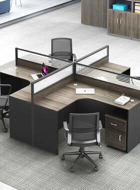 桌新款现代职约45款工位员办公桌简板式办公家76996具工位员工办