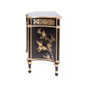 英式 厅卧室斗柜柜电视绘OJN柜彩柜别墅大宅彩绘门柜实木餐边英式