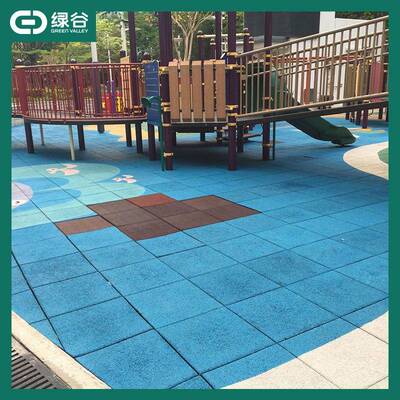 户外游乐场学彩橡胶地垫幼儿园校运动游乐区防域色滑橡HUL胶地垫