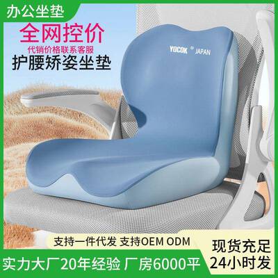 办公椅子坐久垫坐连软体腰靠坐垫柔舒适65320上班室族护腰矫正支