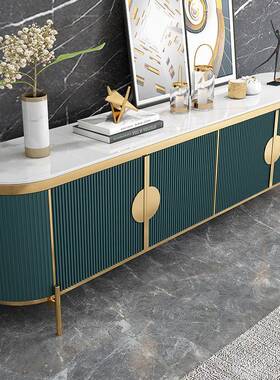 YG-3255B轻奢QGL岩板电视柜法几组合整装式小户型现代简茶约卧室