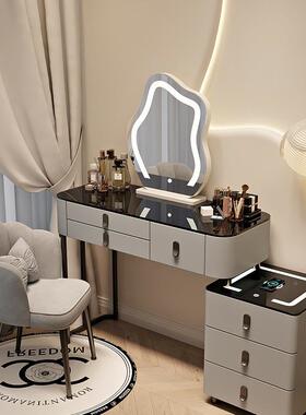 2木025新款梳妆GCW台实化妆桌卧室现代柜智奢能斗一体轻感主卧