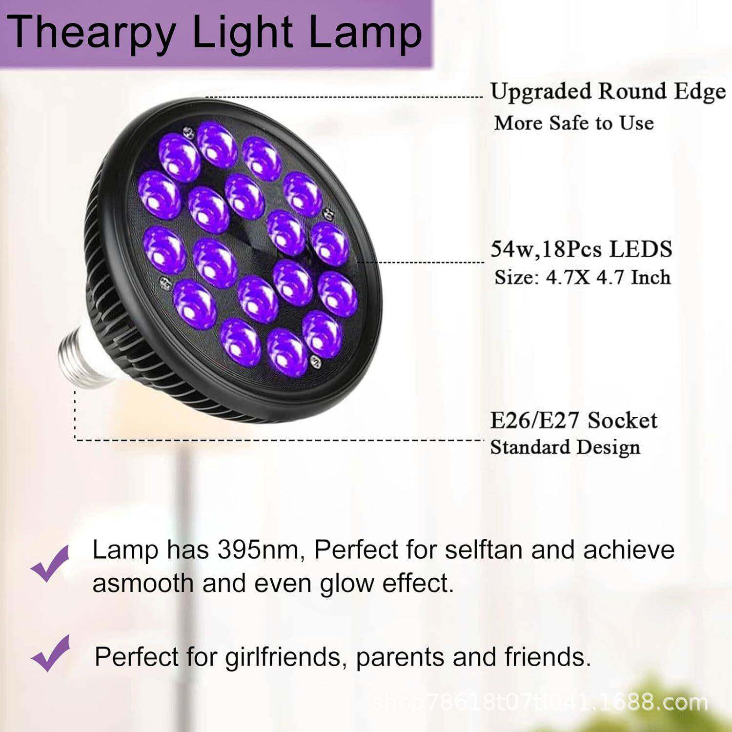 TDJ三4脚落地折叠架54W美黑灯P支AR38蓝光紫光晒灯E27带灯座黑灯6