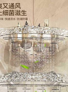 ?浴室吸收盘置物VIC架免打孔三角挂架卫生间厕所手间洗壁洗漱台纳