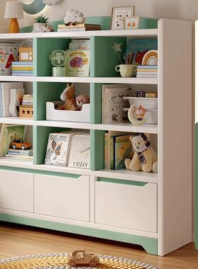 实木儿童书柜生具家OIQ用巴胺书架落学地置物一多体靠墙玩收纳储