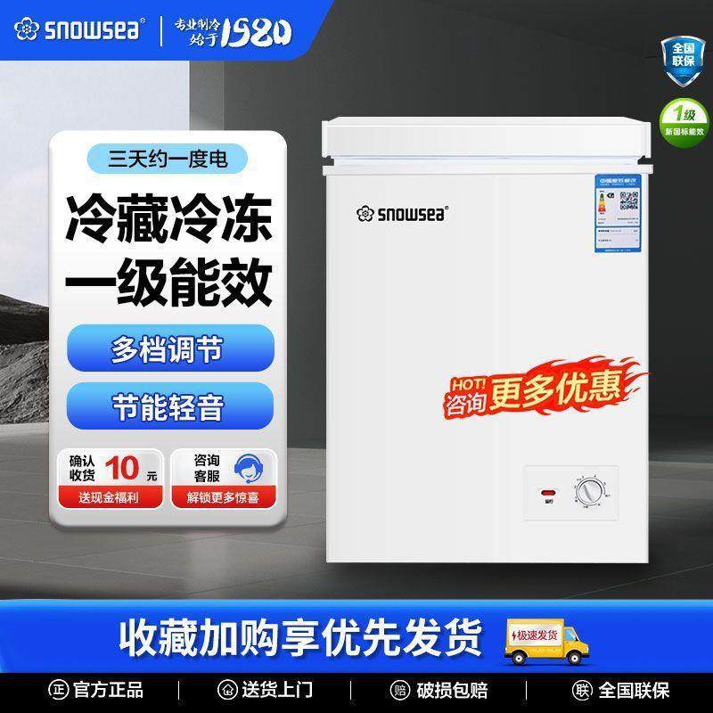 SNOWSA小冰柜家EUHZ用冷冻小型冷柜全保鲜箱两柜用冷藏冷冻卧式冷