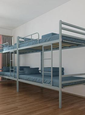 上下铺铁架床双层床铁艺双床床XFR人高宿舍床上下床铁床低床高架