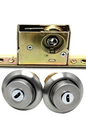 加锁门芯平头双锁长铝金门隐形锁带钥匙双面FVG锁合厂家直销