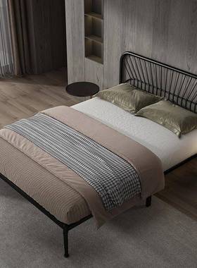 铁艺MYN双人床1.2米加厚固1床米铁架床.5米单人床简约现1代网加红