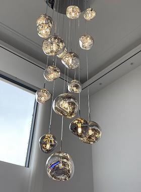 后现代熔岩楼吊灯创意服吧台灯别墅店复式楼客OFD装厅餐厅梯间吊