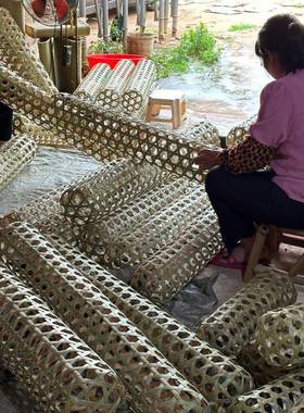 手工竹编夏腿天取凉凉睡觉夹夹纳脚长枕条竹编抱枕PNB竹夫人