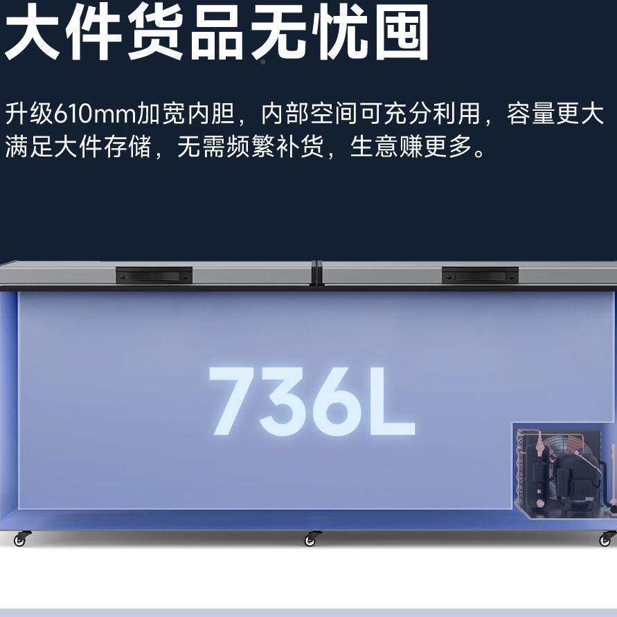 统帅哥智系能商冰柜冷388冻柜冷柜冰用箱单温冷列藏雪柜冷冻柜