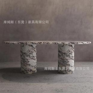 意6502大利餐桌设计师款别墅客代厅饭家用轻奢简约现形长方桌