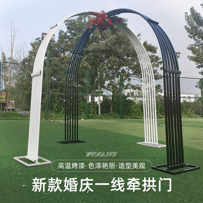 婚庆铁艺一线牵拱门花房