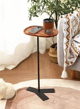 简约轻奢卧迷实床木头小边几窄角ZRF几客厅室沙发小桌几可移动你