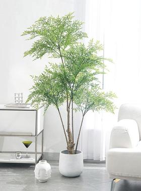 仿假绿植红色南天竹客厅橱窗地绿真色南天竹盆栽仿真落树树BAL盆