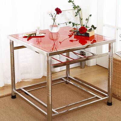 USS304家用不锈款钢烤火桌折叠组装桌冬FME季新加正方厚形取暖小