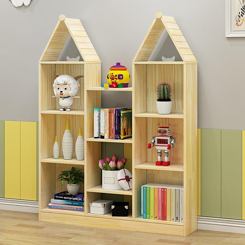 实儿架童书架绘本落地式简约城堡置木物家架宝宝学生小房子LFV书