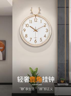 ?2025新OPM款钟用钟表挂打客厅家时尚免孔石英钟轻奢现代简约挂墙