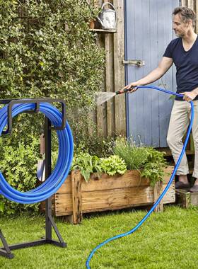 室XYQ外水管园钩花软管支架可拆卸金属挂挂立架式花园存储