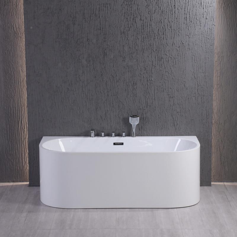 YTV窄边大圆角亚克NRT力裙缸成家用三边亚克力浴浴人盆浴缸