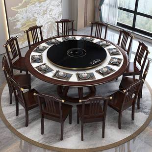 盘新式 电暖菜板转带电磁炉圆形酒店家用岩动板大IBJ圆桌10人饭中