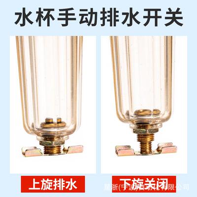 星浙气动3压99系6分1寸气源处理空气过列滤调ACY油器水分离器二联